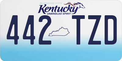 KY license plate 442TZD