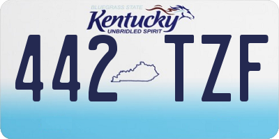 KY license plate 442TZF