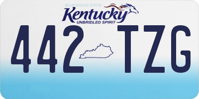 KY license plate 442TZG
