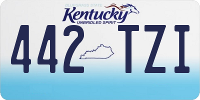 KY license plate 442TZI