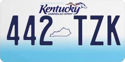 KY license plate 442TZK