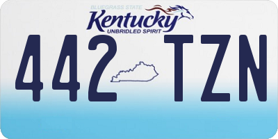 KY license plate 442TZN