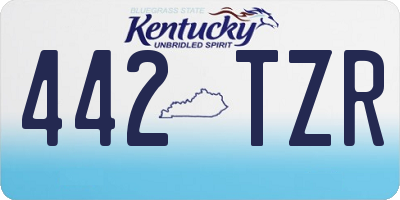 KY license plate 442TZR