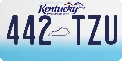 KY license plate 442TZU