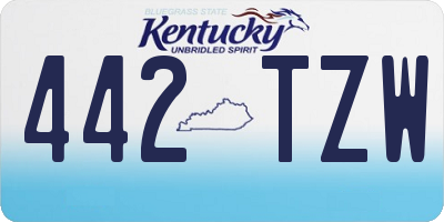 KY license plate 442TZW