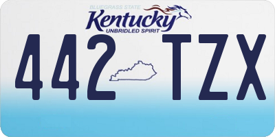 KY license plate 442TZX