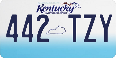 KY license plate 442TZY