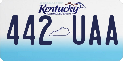 KY license plate 442UAA