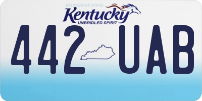 KY license plate 442UAB