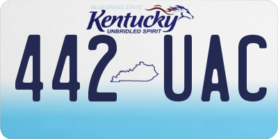 KY license plate 442UAC