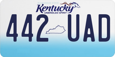 KY license plate 442UAD