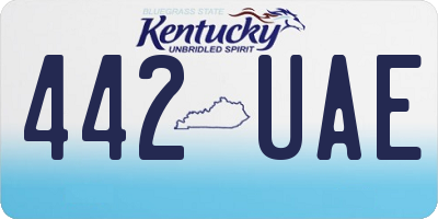 KY license plate 442UAE