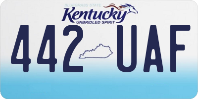 KY license plate 442UAF