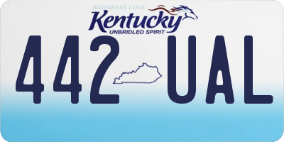 KY license plate 442UAL
