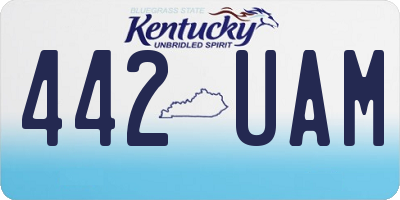 KY license plate 442UAM