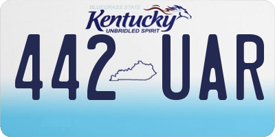 KY license plate 442UAR