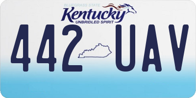 KY license plate 442UAV