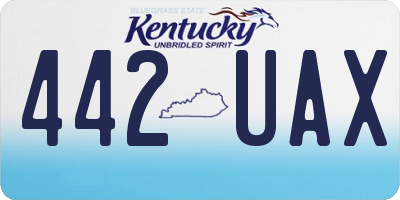 KY license plate 442UAX