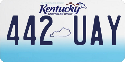 KY license plate 442UAY