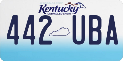 KY license plate 442UBA