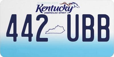 KY license plate 442UBB