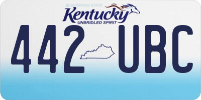KY license plate 442UBC