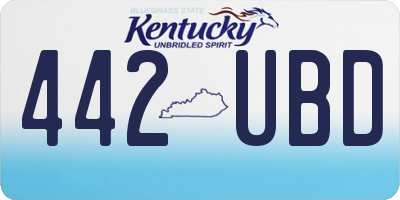 KY license plate 442UBD