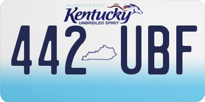 KY license plate 442UBF