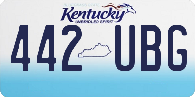 KY license plate 442UBG
