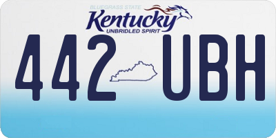KY license plate 442UBH