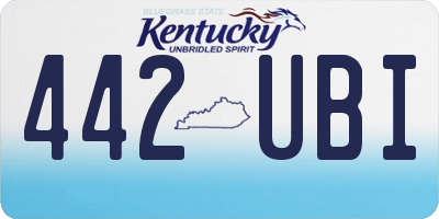 KY license plate 442UBI