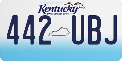 KY license plate 442UBJ