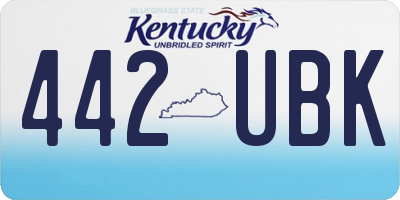 KY license plate 442UBK