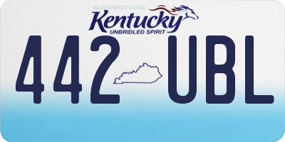 KY license plate 442UBL