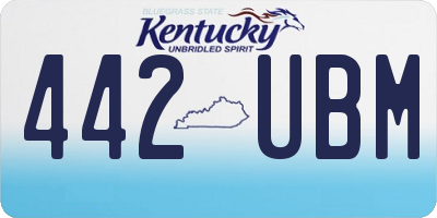 KY license plate 442UBM
