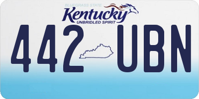 KY license plate 442UBN
