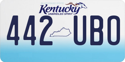KY license plate 442UBO