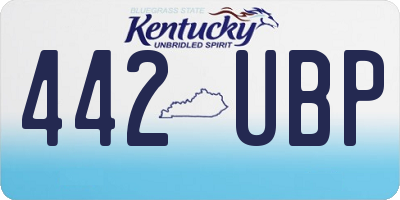 KY license plate 442UBP