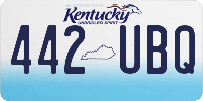 KY license plate 442UBQ