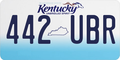 KY license plate 442UBR