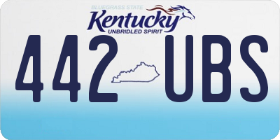 KY license plate 442UBS