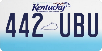 KY license plate 442UBU