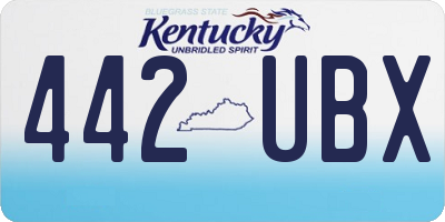 KY license plate 442UBX