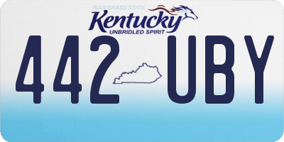 KY license plate 442UBY