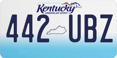 KY license plate 442UBZ