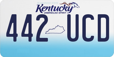 KY license plate 442UCD
