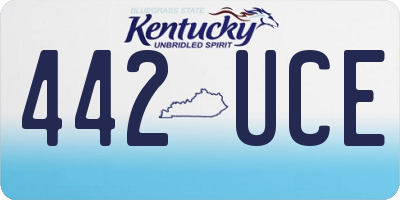 KY license plate 442UCE