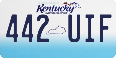KY license plate 442UIF