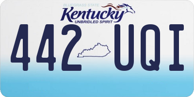 KY license plate 442UQI