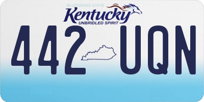 KY license plate 442UQN
